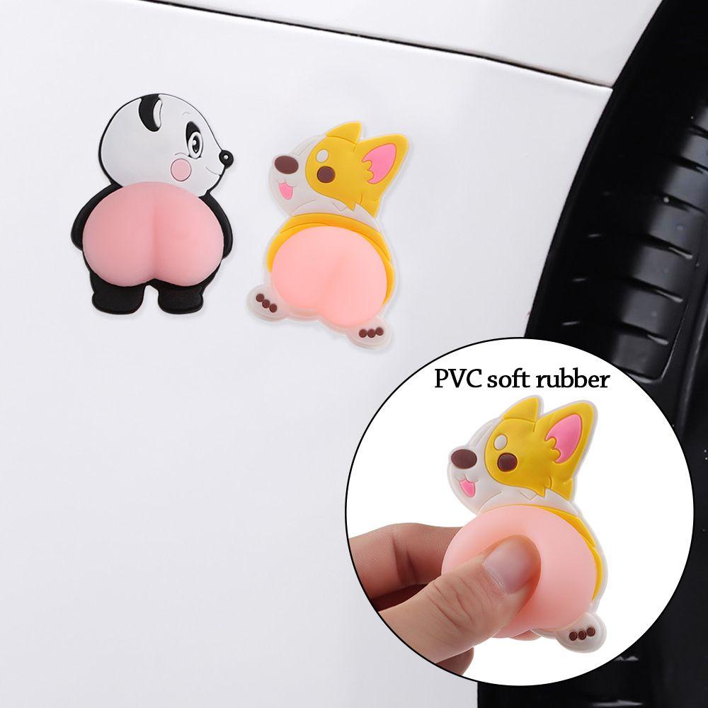 thumbnail interactive-video image 1 of 3D Cartoon Butt Door Protectors - Funny Anti-Scratch Stickers For Cars, Fridge & Furniture (2Pcs) 1 of 12