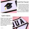Double Layer Graduation Shoulder Strap Digital Printing Hot Stamped Graduation Crown Gold Edging Party Essential Graduate Sash