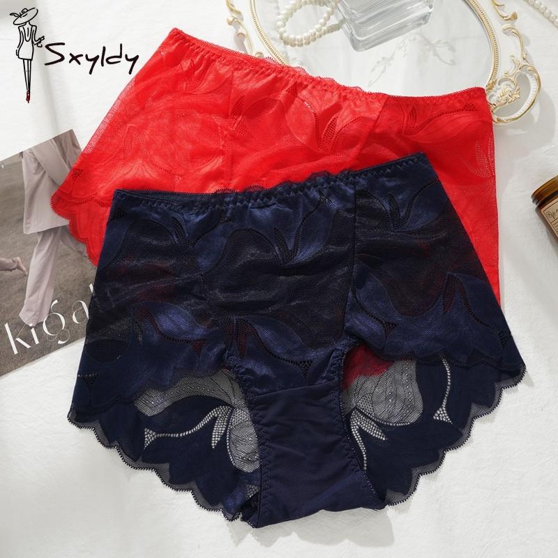 Przezroczysta Seksowna Koronkowa Bielizna Damska Majtki Średnio Wysokie Damskie Przewiewne Majtki z Wycięciami Bielizna