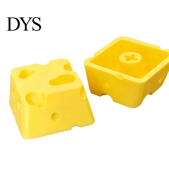 Custom Novelty Keycaps for Gaming 4PCS Cheese Keyboard Keycaps, 3D Printed Macaron Color Key Caps, Customized Accessories Enthusiasts Cross