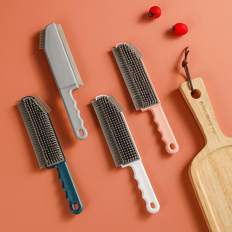 3 In 1 Silicone Gap Cleaning Brush Decontamination Brush Glass Scraping Cleaning Brush Kitchen Household Corner Cleaning Tools