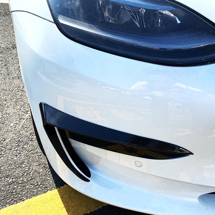 Pentru Tesla Model 3 2017-2023 Spoiler Bară Față Grile Lămpi Ceață Acoperire Garnitură Cuțit Aer Splitter Kit Caroserie Tuning