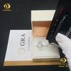 Custom Hidden Halo Elegant Luxury IGI 14k White Gold Bridal 5ct Big Size Radiant Lab Grown CVD Diamond Engagement Band Ring Set