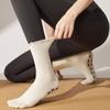 Soft Cotton Mid Tube Pilates Socks Non-slip Sports Fitness Socks  Lady Women Girls