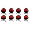 Round Reflective Motorcycle License Fasteners 4/8Pcs Plastic Metal Bolts Red Reflector For Secure Nighttime Visibility