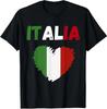 Italy Flag Holiday Italy Heart Italian Flag Cute Unisex T-Shirt