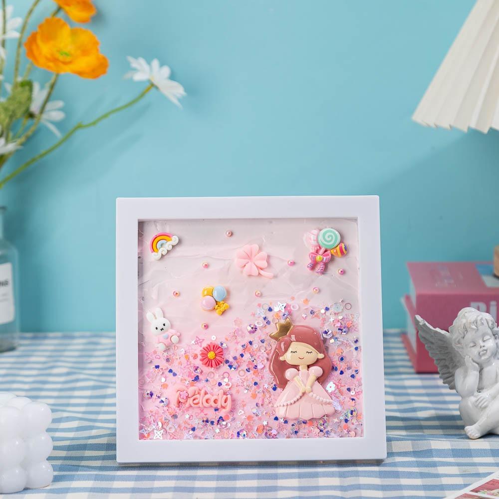 Wood Material 3D Ocean Scenery Painting Multicolor Photo Wood Frame DIY Photo Frame  Craft Projects