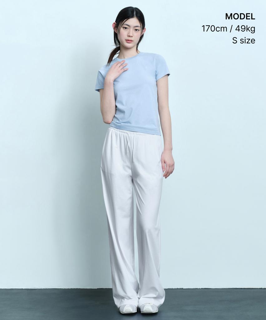 MUSINSA STANDARD WOMAN [Uv Protection] Women'S Cooling Jersey Wide Pants [White]