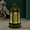 Christmas Lanterns Glittering Hexagonal Night Light Lamp Decorative Old Man Snowman Retro Hanging Lantern for Christmas Decor