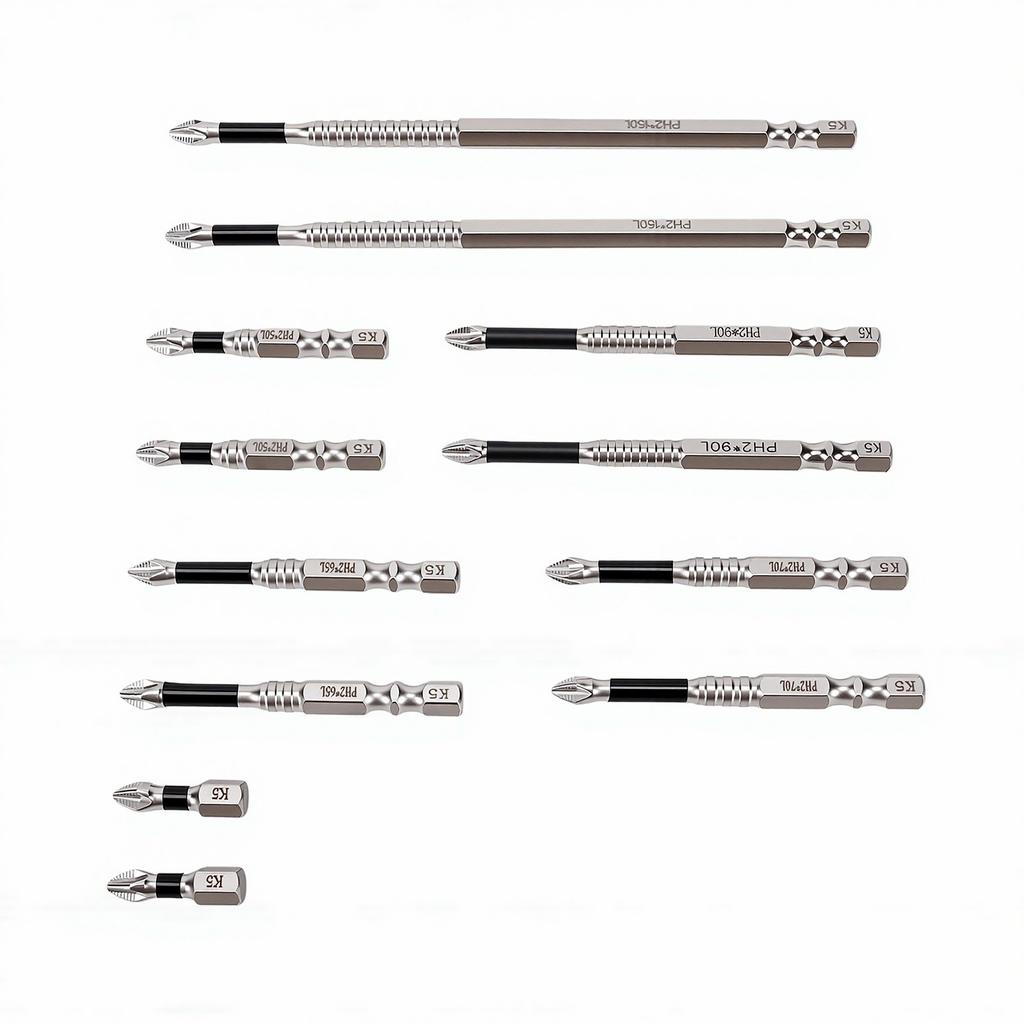 High Magnetic Screwdriver Drill Bits Set 25mm 50mm 65mm 70mm 90mm 150mm Anti Slip Magnetic Electric Screwdriver Bits Set