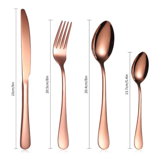 24Pcs Stainless Steel Cutlery Set Dinnerware Ks Spoons Home Kitchen Tableware