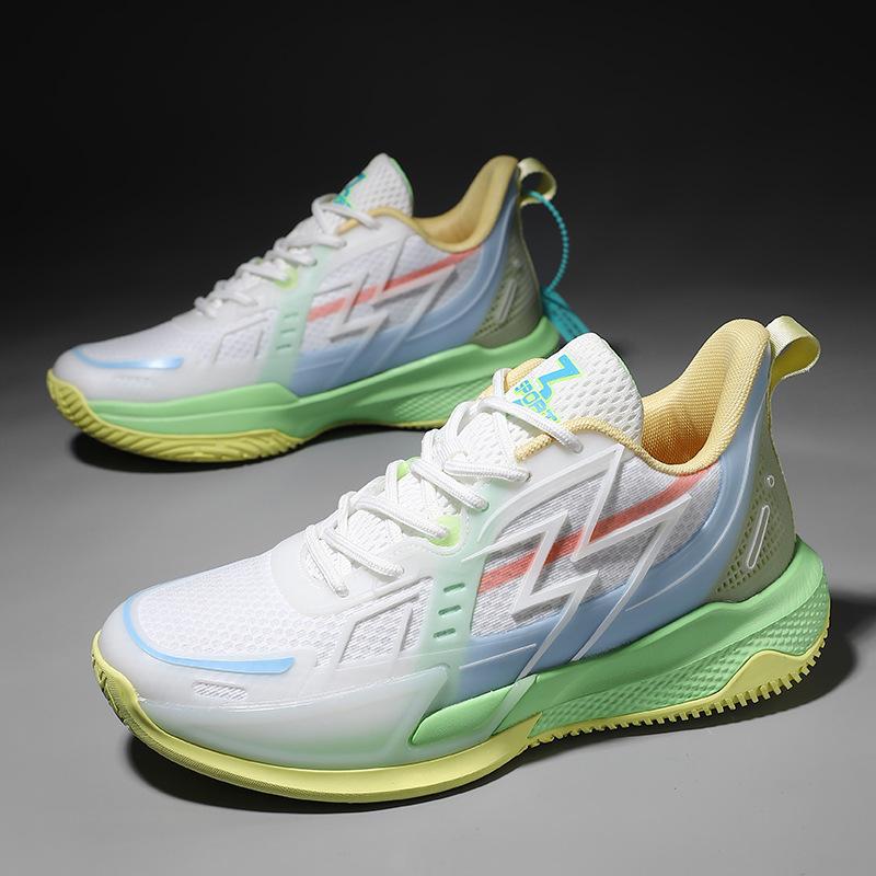 

2025 new popular basketball shoes mesh breathable rubber sole running sports shoes men s and women s non-slip running shoes 36