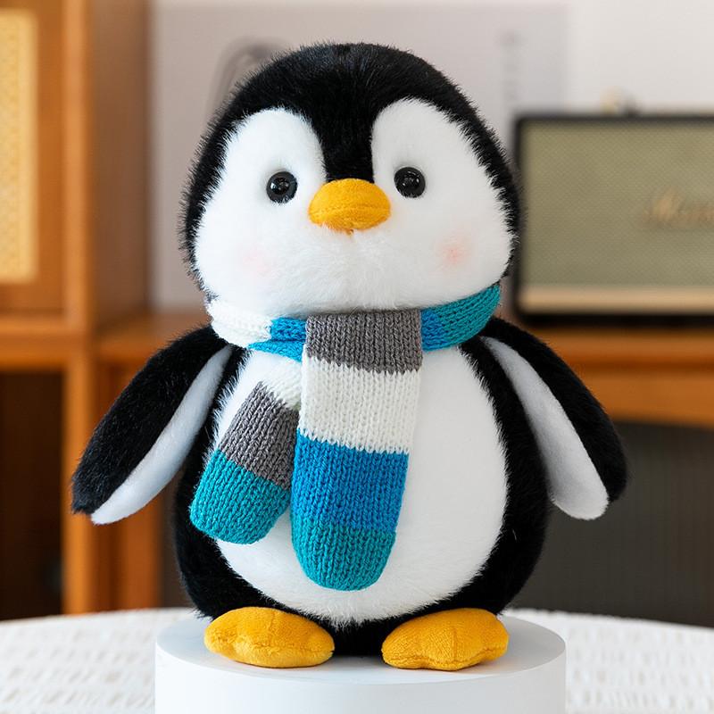 Cute Elephant Cartoon Fox Scarf Penguin Plush Doll Pillow For Room Decoration