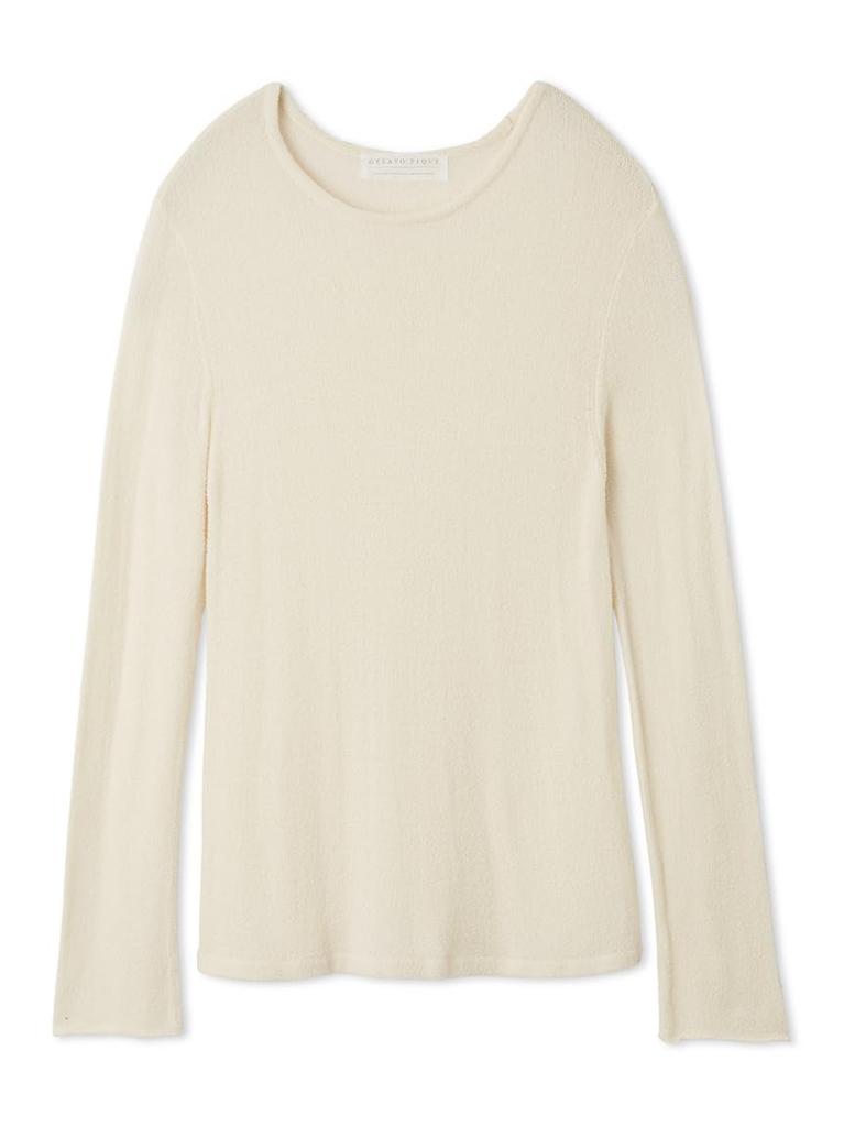 Gelato Pique Sheer Pullover PWNT254098 IVR Free Size Women's