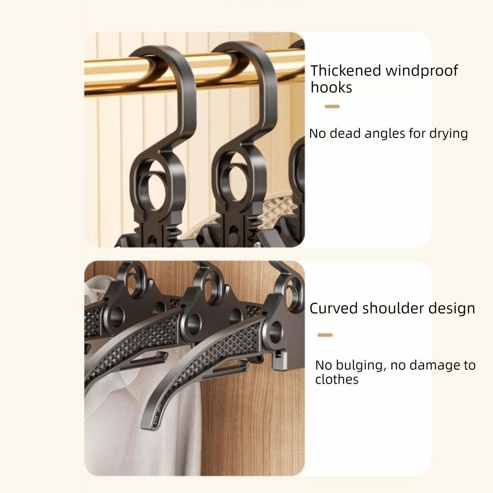 5 Pieces Wide Shoulder Folding Clothes Hanger Retractable Coat Hangers Portable Suit Hanger Balcony
