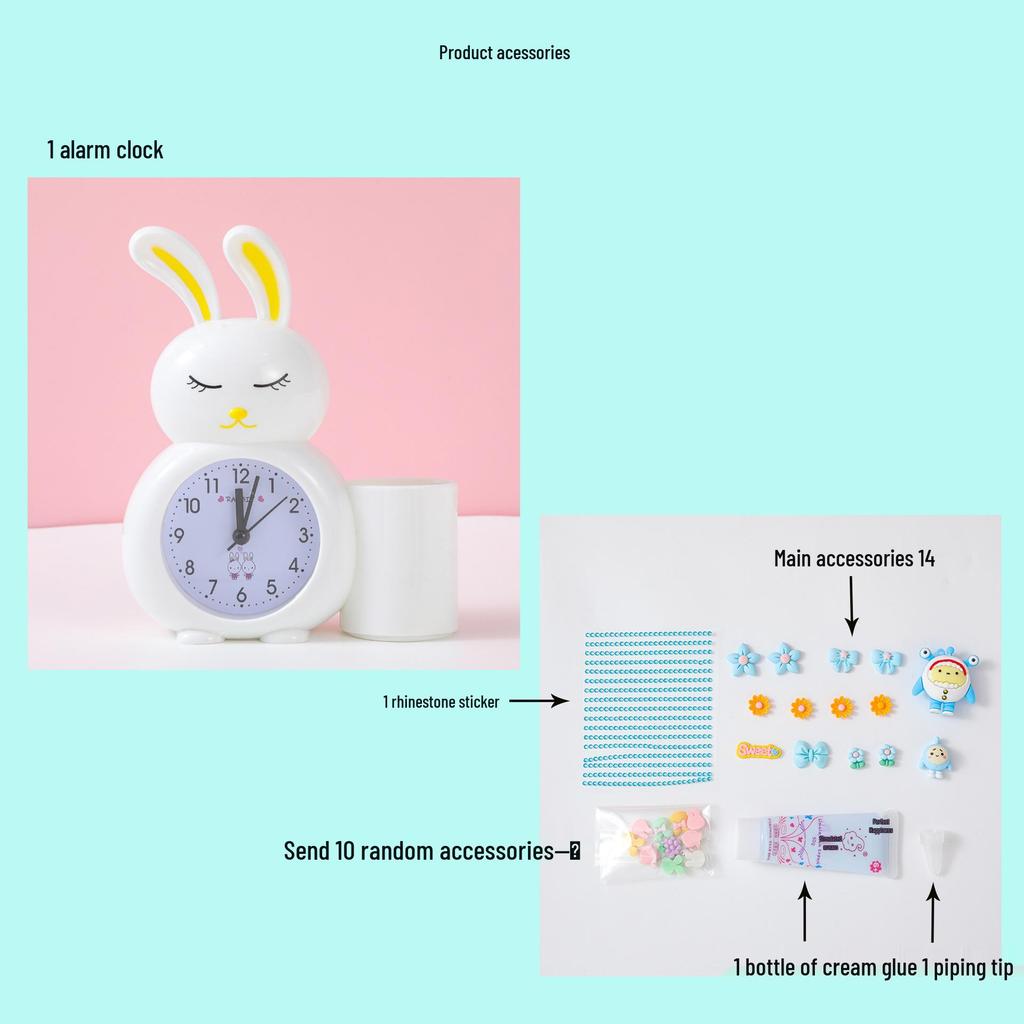DIY Children's Alarm Clock Kit: Creative Handmade Desktop Ornament & Educational Toy