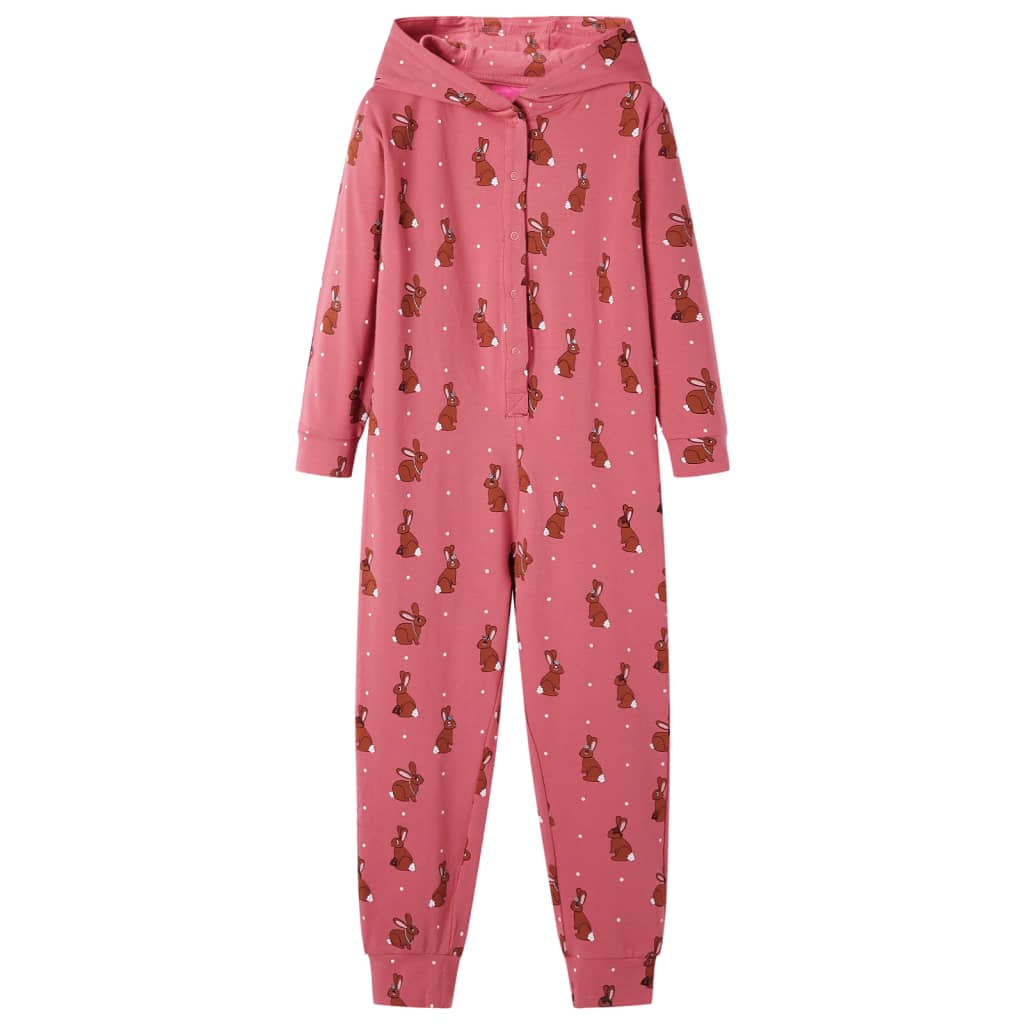 Children's Hooded Overalls, Dusty Pink, 92