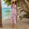 Summer Casual Getaway with Floral Print Sleeveless Dress