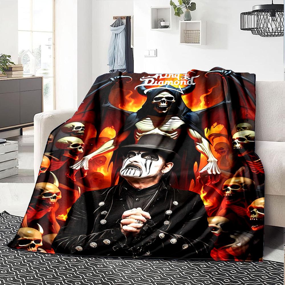 1pc King Diamond Themed Printed Soft and Comfortable Home Blanket, Small Throw Blanket, Nap Blanket, Suitable as a Gift l035
