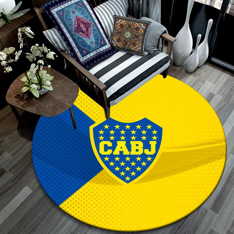 Club Atletico Boca Juniors3 Round Area Rug,Carpet Rug for Living Room Bedroom Sofa Playroom Decor,Non-slip Floor Mat