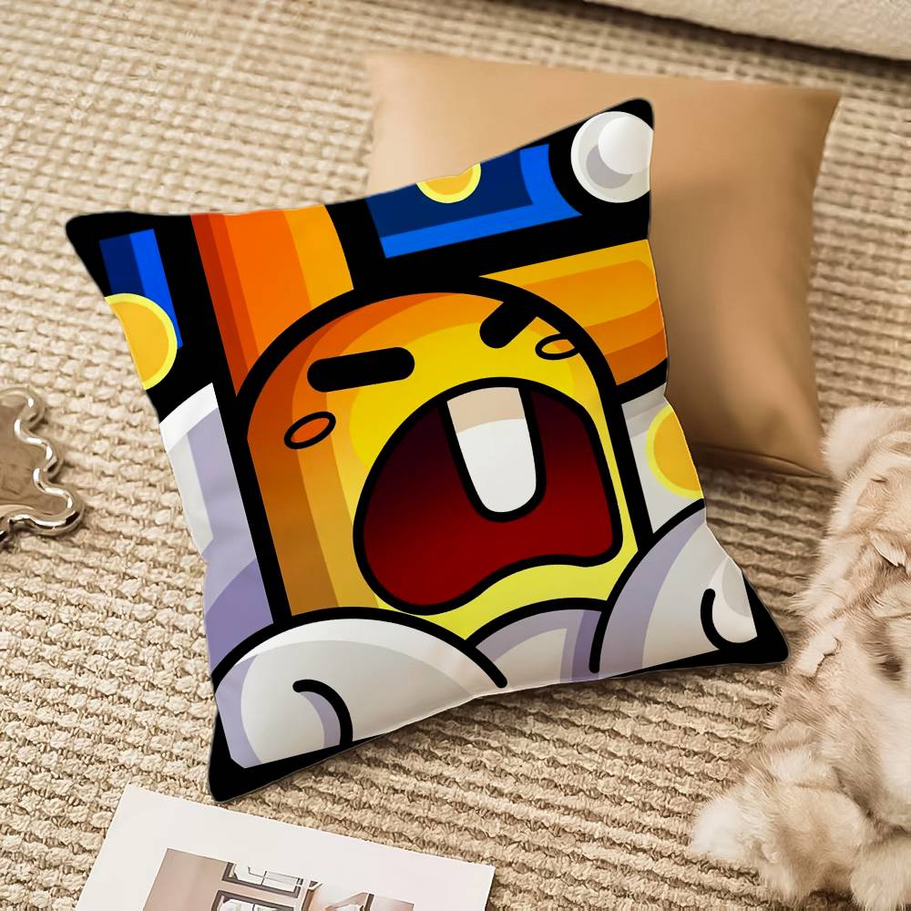 B-Brawl Anime S-Stars Pillow Case Anti-dustmite Pillowcase Invisible Zipper Silky Short Plush Sofa Cushion Cover