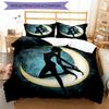 3-teiliges Bettwäscheset mit Sailor Moon Muster, Bettbezug-Set enthält Bettbezug & Kissenbezüge, perfekte Ganzjahres-Schlafzimmerdekoration & Geschenk