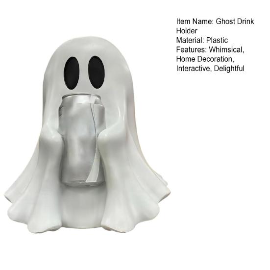 Halloween Coke Ghost Statue Cute Ghost Drink Holder Desktop Beverage