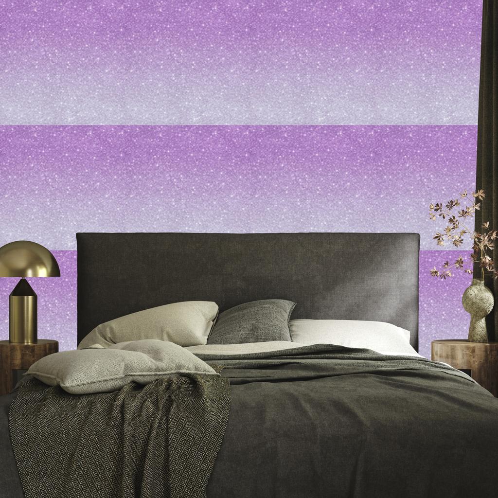 Glitter wallpaper purple, lavender and light gray 50x1000