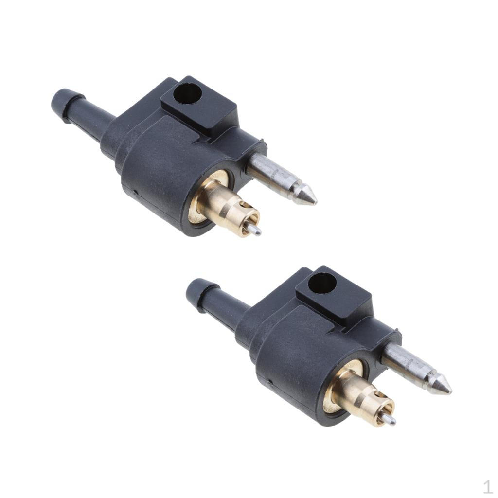 

2x Топливный соединитель Черный Подходит для мотора Подвесной 6 мм Штекерное крепление Двигатели