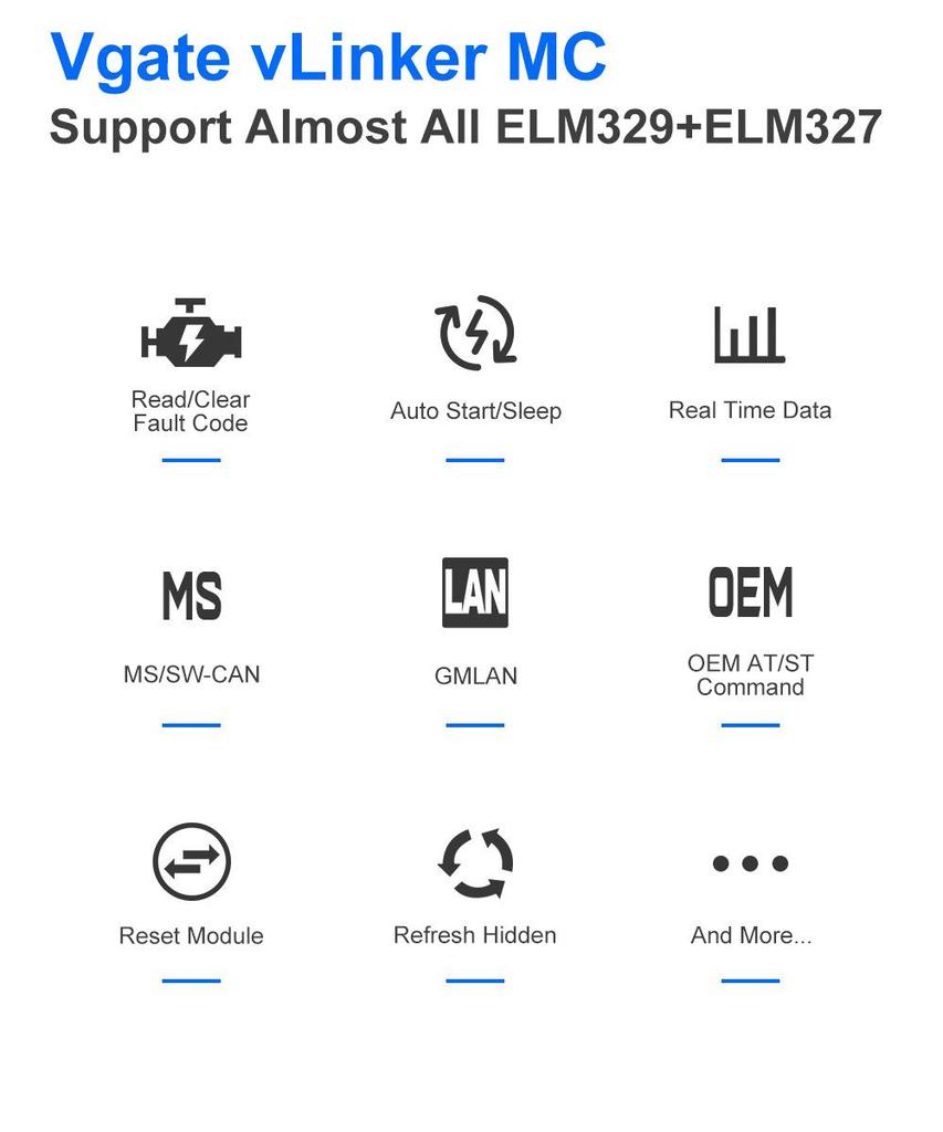vLinker MC BL Bluetooth 3.0 ELM329 OBD Car Diagnostic Tool for Android Apps