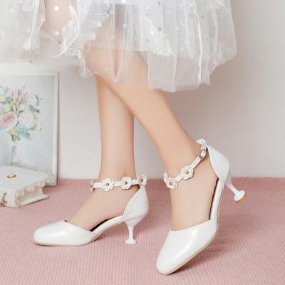 Nuevas sandalias de princesa para niños medianos y mayores, zapatos para actuaciones estudiantiles, sandalias para niñas pequeñas, sandalias rosa lolita para niñas