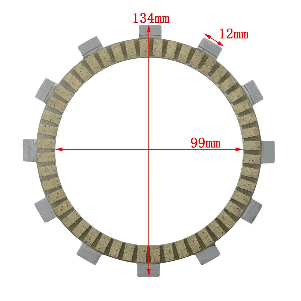 AHL 13-piece Clutch Plate Kit 13088-1081 13089-1085 Applicable to: KLX250 1994 1995 1998 1999 2001-2017 / KLX250 D-Tracker 1998 1999 2002-2007