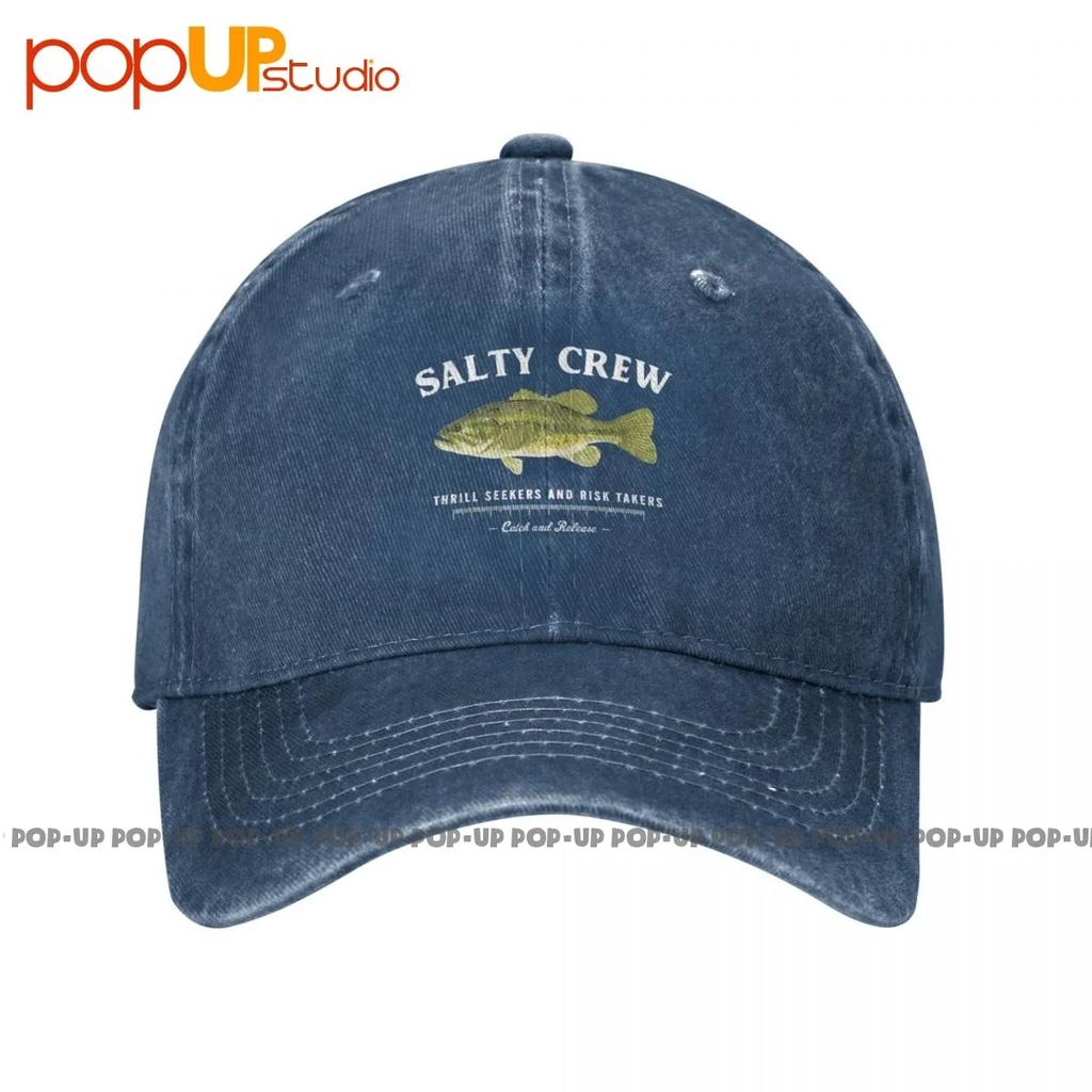 Salty Crew Bigmouth Washed Denim Baseball Cap Trucker Hats Sports Harajuku