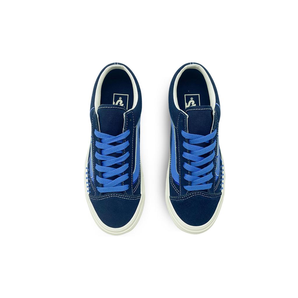 Vans Style 36 Lightweight And Breathable Low top Skateboard Shoes Unisex Blue White VN0A3DZ3RFL(Team188-)