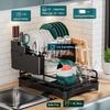 Layer Dish Drying Rack with Adjustable Water Drainage - Modern Kitchen Storage Solution
