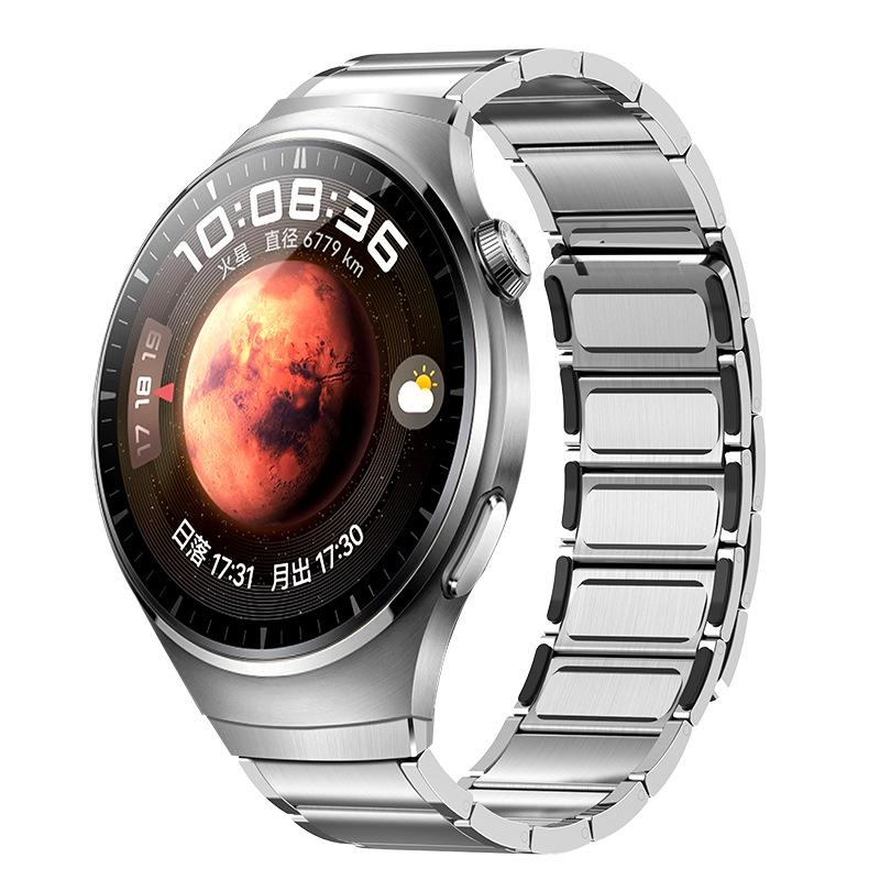 

Seamless stainless steel strap Huawei Watch 4 Pro luxury business strap Quick-release interface chain-type magnetic adhesive strap huawei watch 4 pro