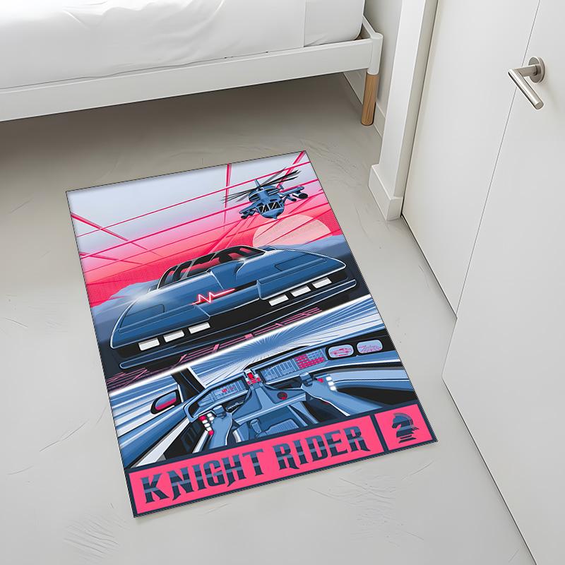 Knight Rider (14) Rug Suitable For Living Rooms Bedrooms Computer Rooms Dining Areas And Placement Under Tables And Chairs Also An Ideal Choice For Of