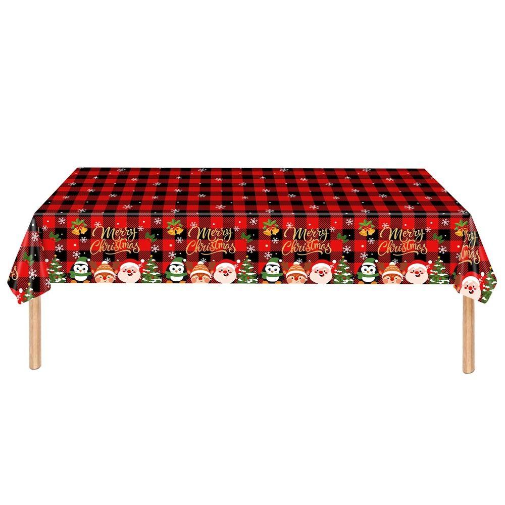 Snowman Snowflake Disposable Tablecloths Bronzing Table Cover Christmas Tablecloth Christmas