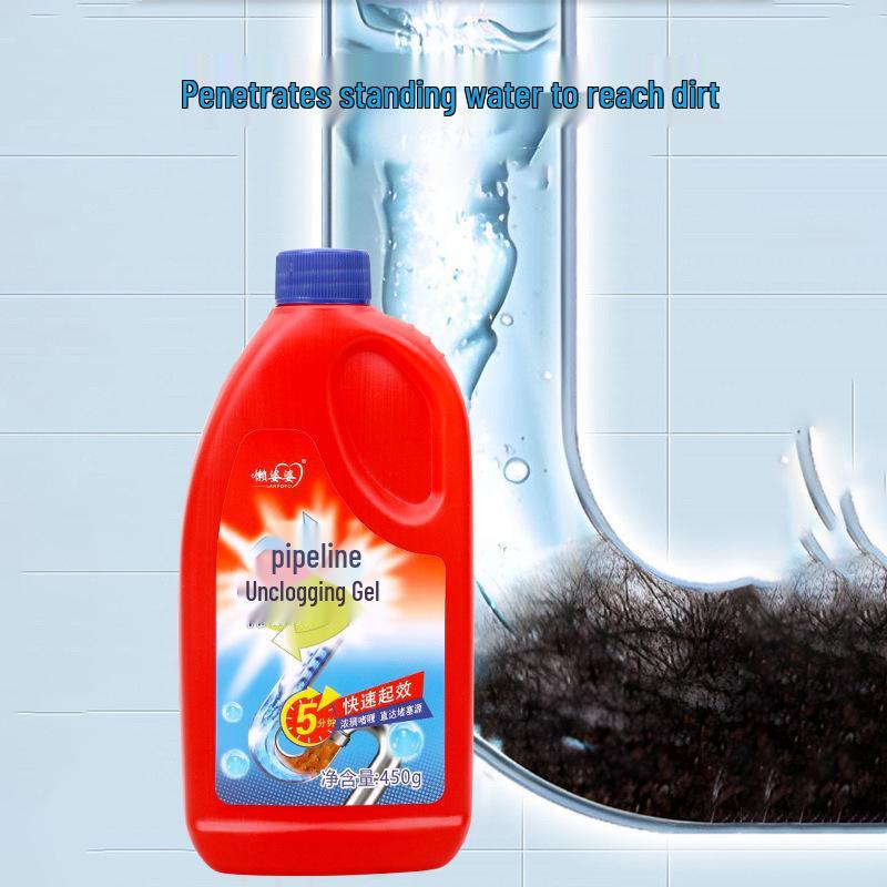 Odor-Eliminating Pipe Unclogging Gel for Household Drainage