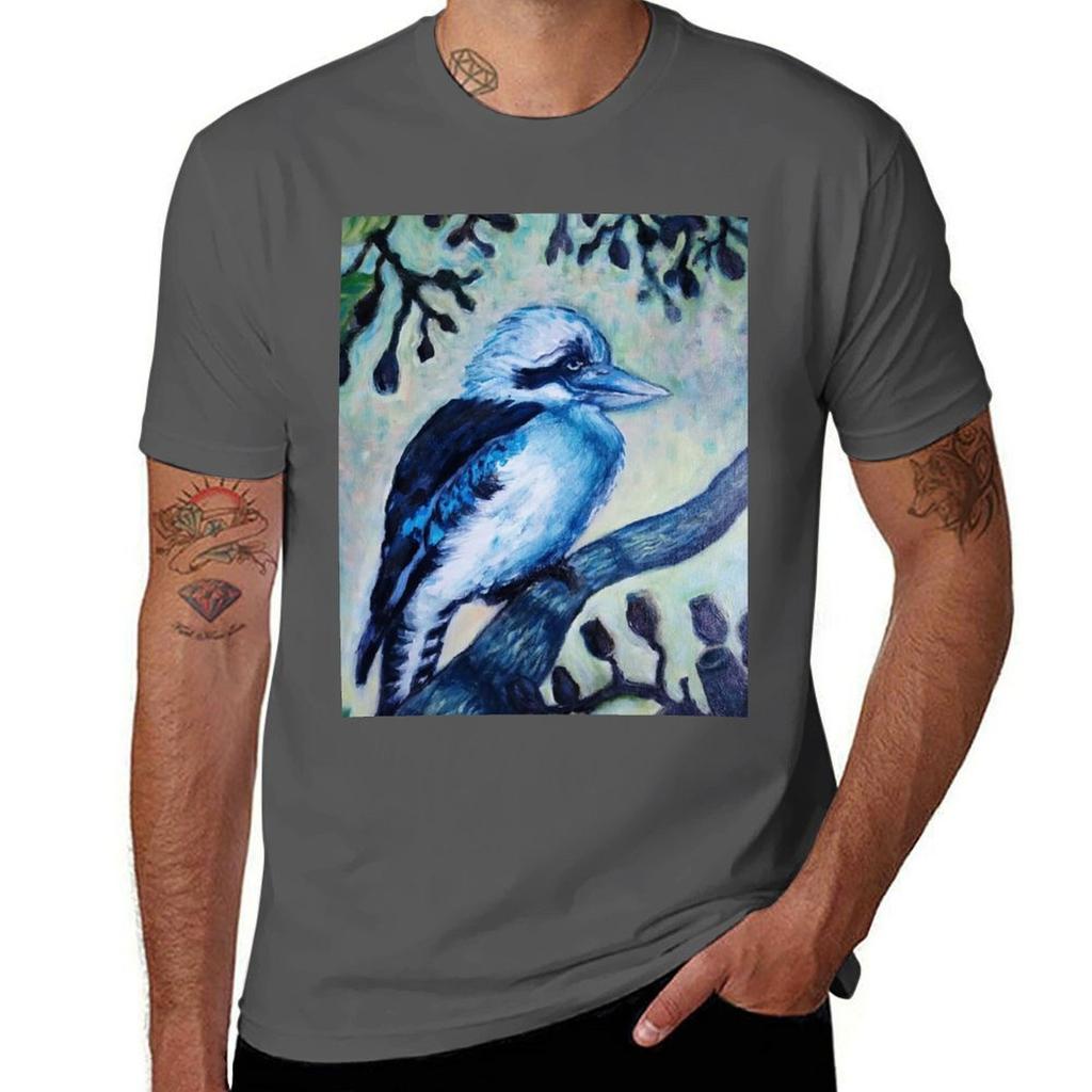 Kookaburra in de oude gomboom T-shirt Grote Maten Niet-krimpend T-shirt