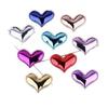 Korean-Style Handmade High Gloss PU Heart Hair Clips & Cake Topper Gifts for Kids