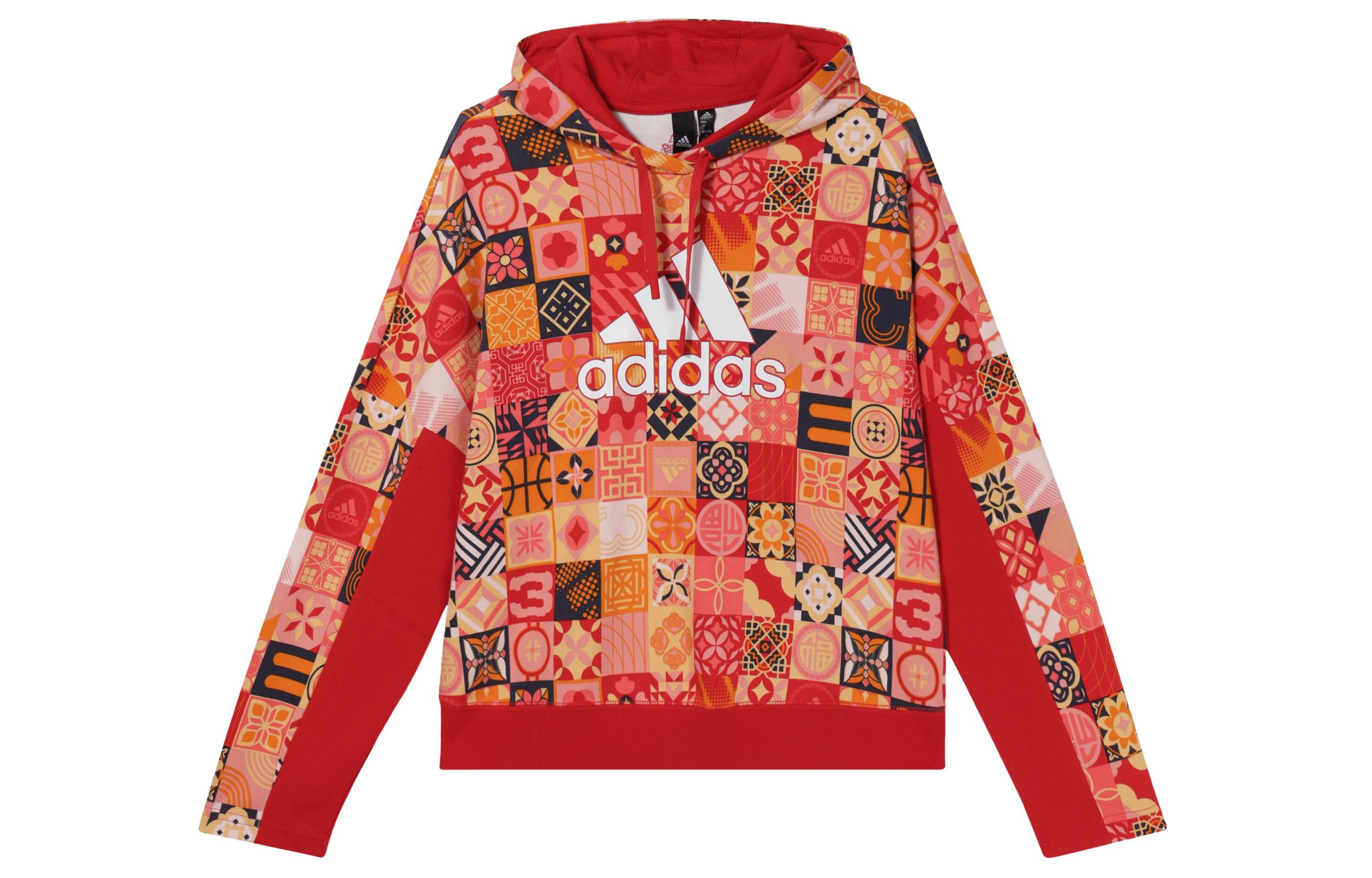 Adidas CNY Sweatshirts Women s Red Hooded Moderate Regular HI3262 M