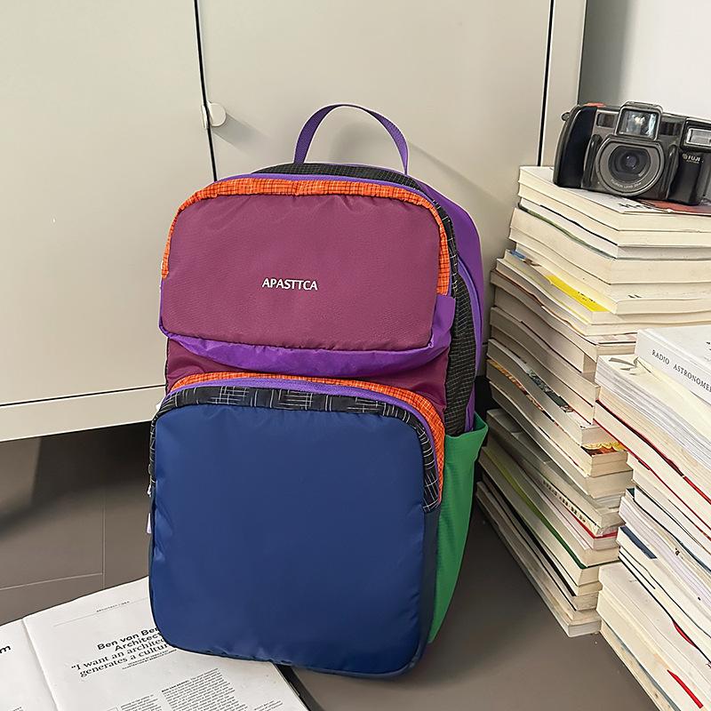 Ryggsäck med stor kapacitet Kvinnlig fritids student klass skolväska Utomhus klätterväska Pojkar rese ryggsäck