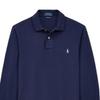 Polo Ralph Lauren FW22 Solid Color Logo Embroidered Half Button Pullover Long Sleeve Polo Shirt Men tops Dark-Blue MNPOKNI16810128-B82