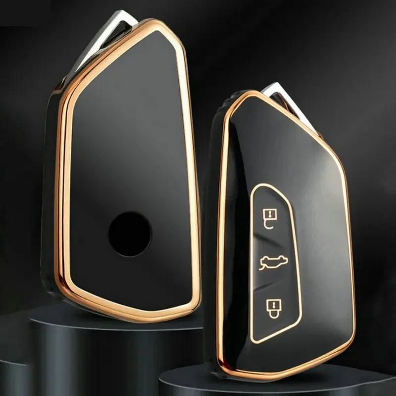 Tpu Car Key Case Cover Shell Fob For Vw Volkswagen Golf 8 Mk8 Id3 Id4 Cupra Skoda Octavia A8 Seat Leon Mk4 Formentor Tarraco