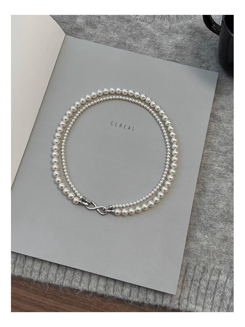 

Ши Цзя Двухслойный жемчужный чокер: Женское высококлассное осенне-зимнее ожерелье в стиле легкой роскоши