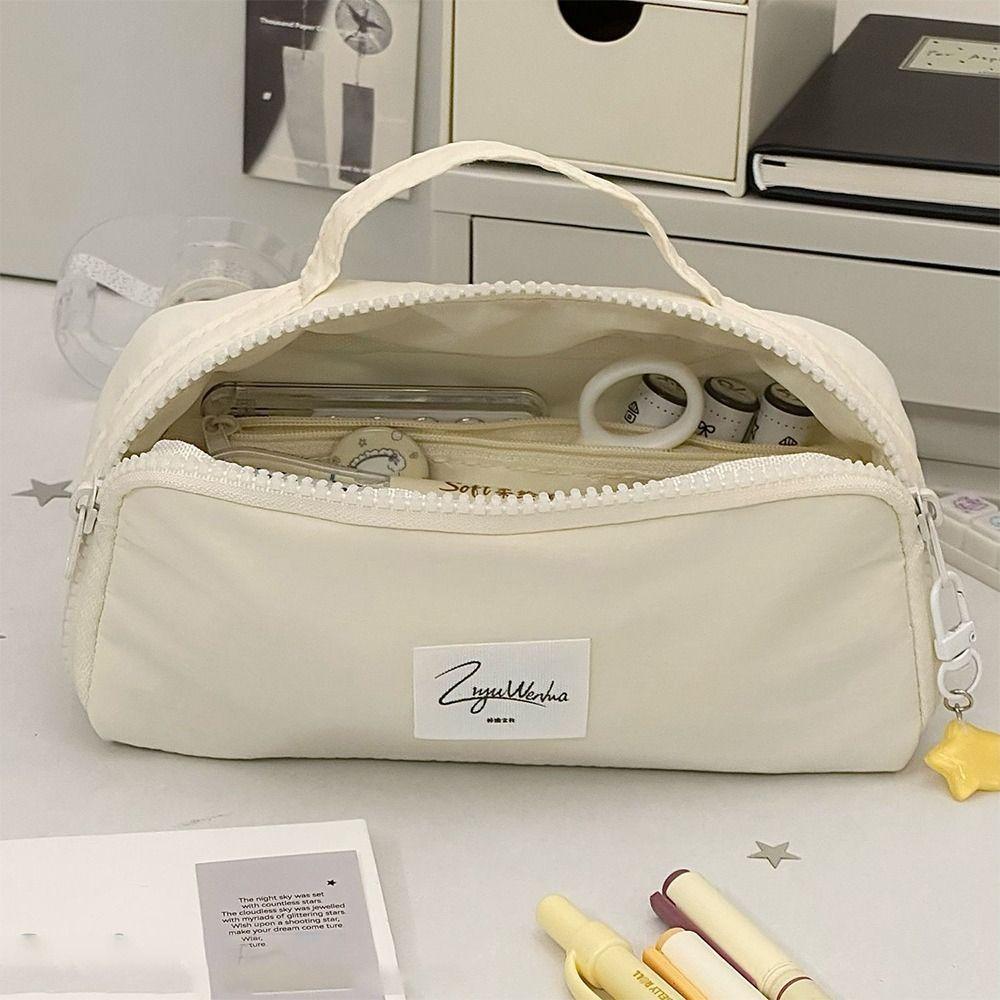 Multi-functional Dachshund Pencil Case Multi Layer Handheld Stationery Pouch Large Capacity Pen Bag Students