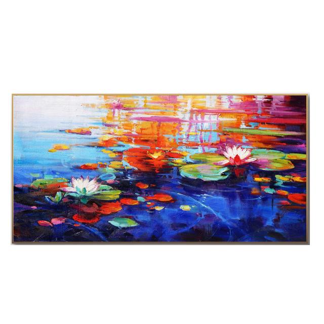 Large Monet Diamond Painting New 2023 Water Lilies Full Square Round Diamond Mosaic Pond Landscape Art For Living Room Decor U61
