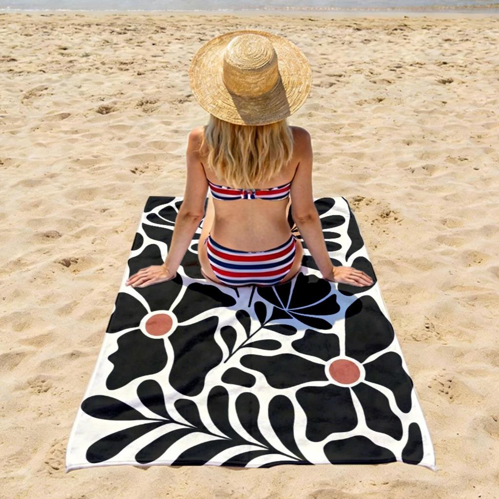 Extra Large Luxury Oversized Beach Towel | Plush Absorbent Microfiber With Strong Wrapping Properties, Perfect For Outdoor Activ