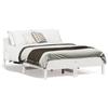 VidaXL Bed Frame with Headboard White 120x190 Cm Solid Pine Wood 842611